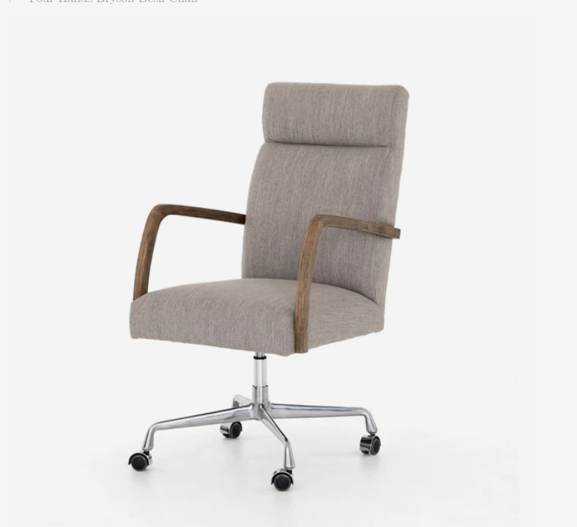 Four Hands Bryson Desk Chair in Savile Flannel HOP104-C02
