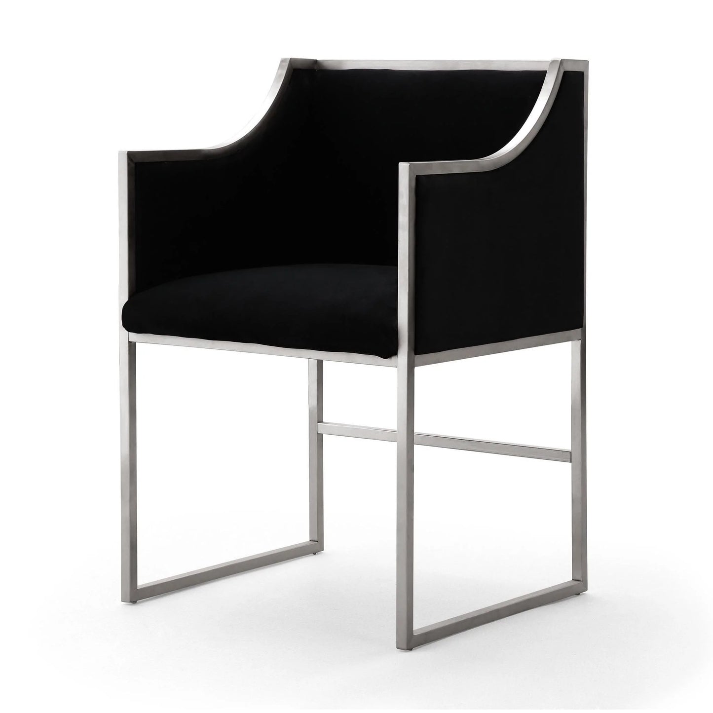 Atara Back Velvet Chair w/Silver Frame (10 available) BL137-01