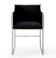 Atara Back Velvet Chair w/Silver Frame (10 available) BL137-01