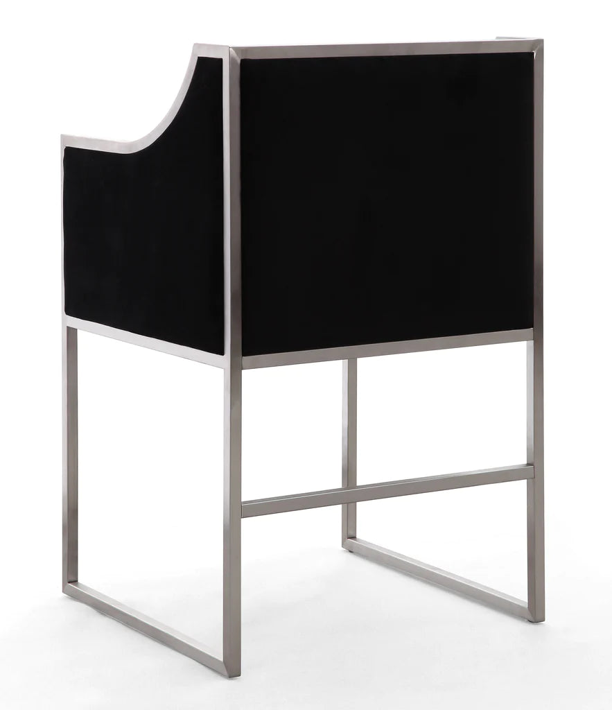 Atara Back Velvet Chair w/Silver Frame (10 available) BL137-01