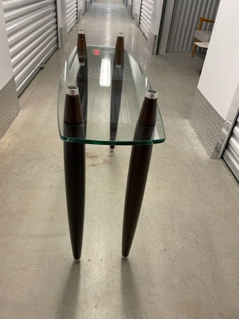 Mid Century Modern Glass 2 shelf Coffee Table PA107-7