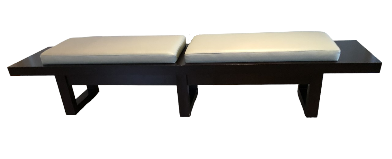 Slat Modern Platform Bench w 2 Cushions HR177-25