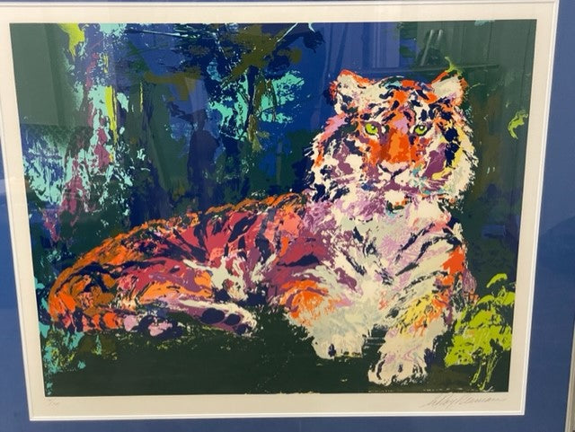 Leroy Neiman Caspian Tiger Pencil Signed Framed & Numbered KS83-2