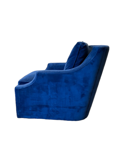 Norwalk Custom Renee Blue Sloped Arm 360 Swivel Chair TH154-12