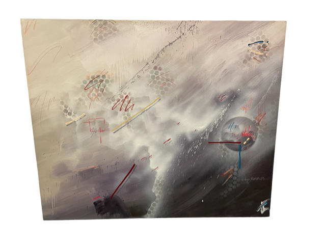 Doug Eisman 1985 Space Abstract Painting MA133-54