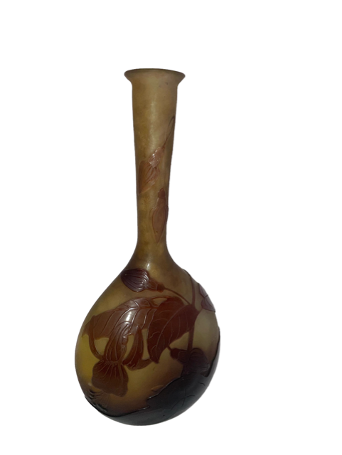 Emile Gallé French Art Nouveau Cameo Glass Vase c1900 SK92a-29