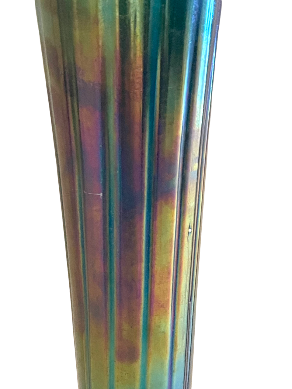 Very Large Favrile attributed to Tiffany Carnival Glass Tulip Shape Floor Vase JS45-11702